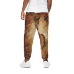 Brown Horse Painting Print Cotton Pants
