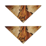 Brown Horse Painting Print Dog Bandana