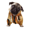 Brown Horse Painting Print Dog Zip Up Hoodie