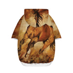 Brown Horse Painting Print Dog Zip Up Hoodie