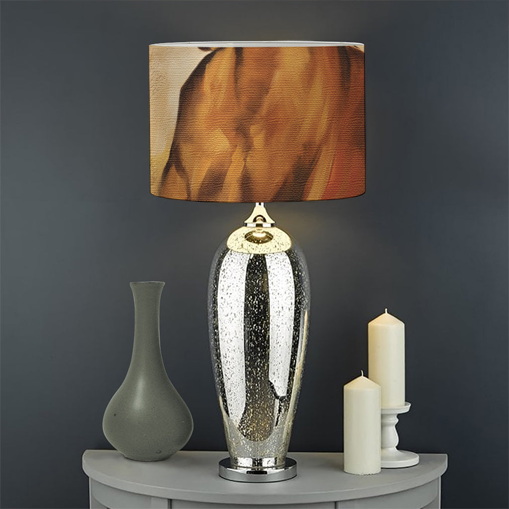 Brown Horse Painting Print Drum Lamp Shade