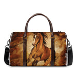 Brown Horse Painting Print Duffle Bag