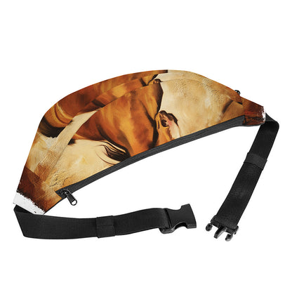Brown Horse Painting Print Fanny Pack