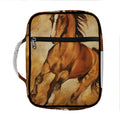 Brown Horse Painting Print Front Pocket Bible Bag