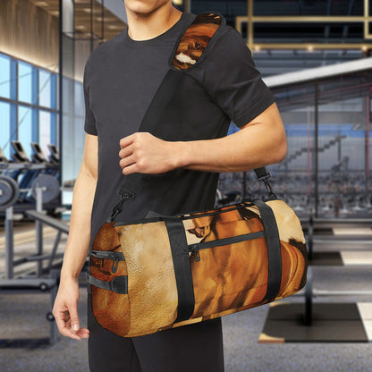 Brown Horse Painting Print Gym Bag