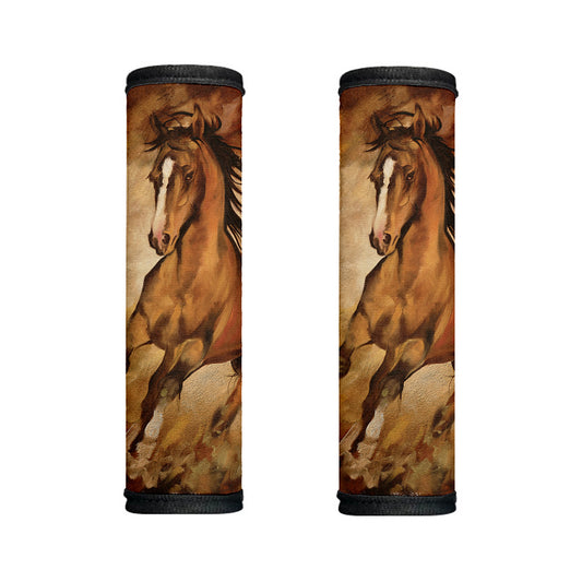Brown Horse Painting Print Handle Covers