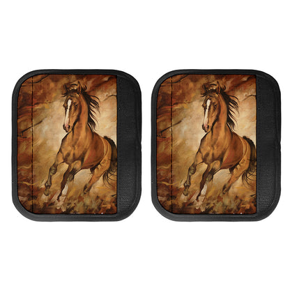 Brown Horse Painting Print Handle Covers
