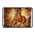 Brown Horse Painting Print Kitchen Mat
