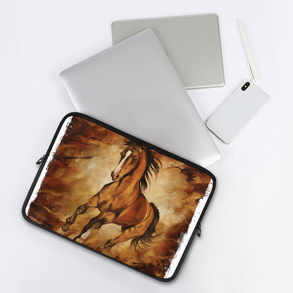 Brown Horse Painting Print Laptop Sleeve