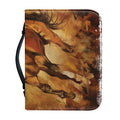 Brown Horse Painting Print Leather Bible Cover