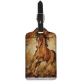 Brown Horse Painting Print Luggage Tag