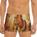 Brown Horse Painting Print Men's Short Boxer Briefs