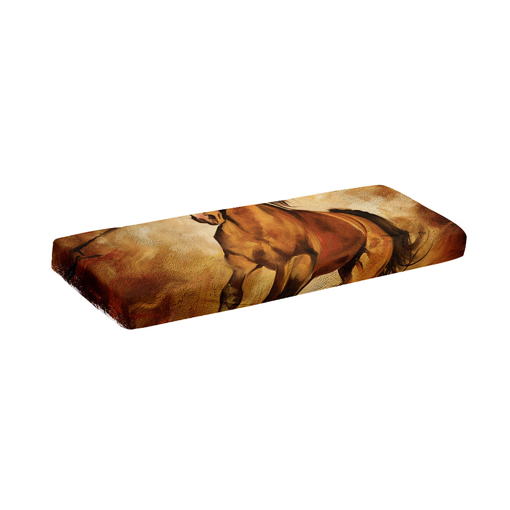 Brown Horse Painting Print Piano Keyboard Cover