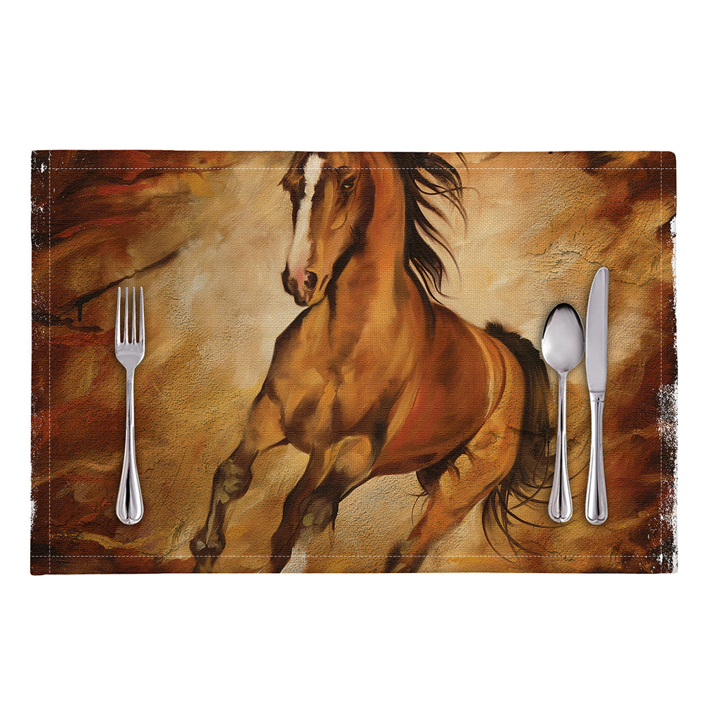 Brown Horse Painting Print Placemat