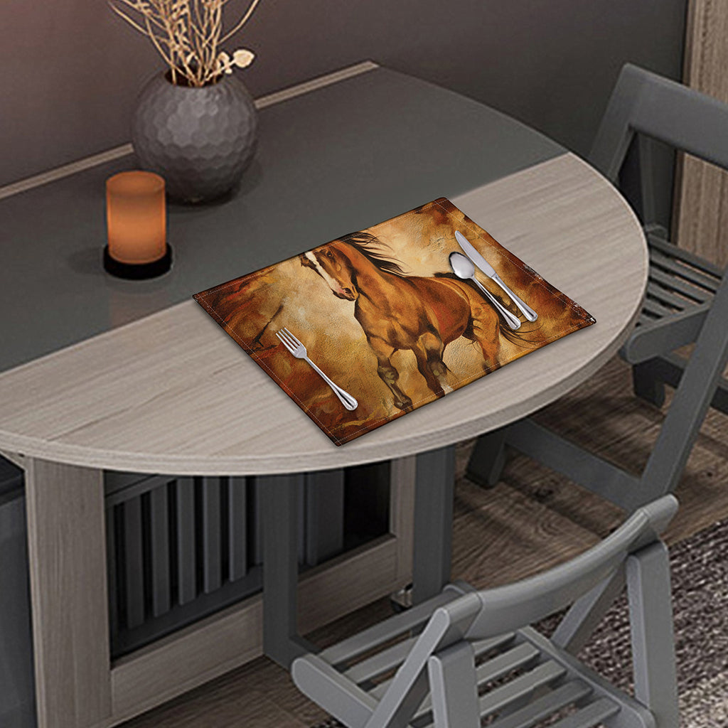 Brown Horse Painting Print Placemat