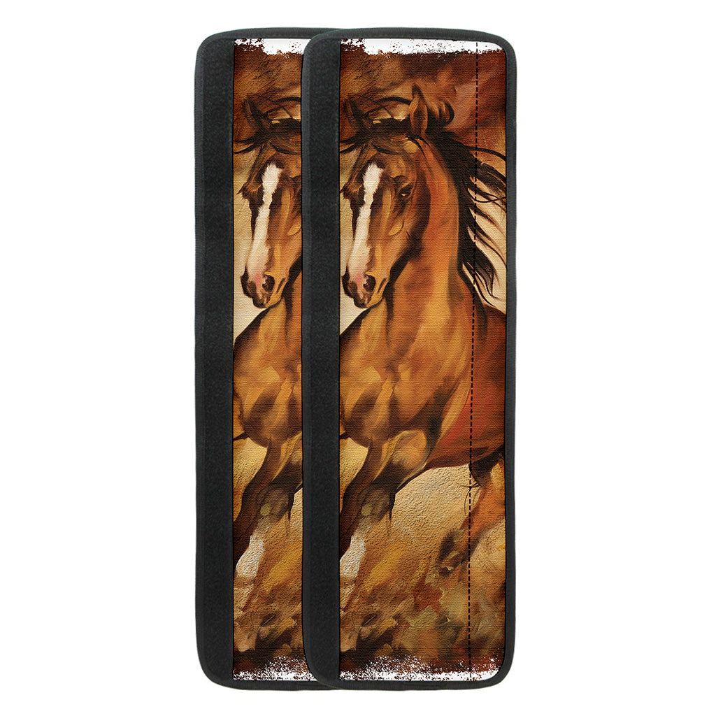 Brown Horse Painting Print Refrigerator Handle Covers