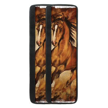Brown Horse Painting Print Refrigerator Handle Covers