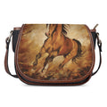 Brown Horse Painting Print Saddle Bag