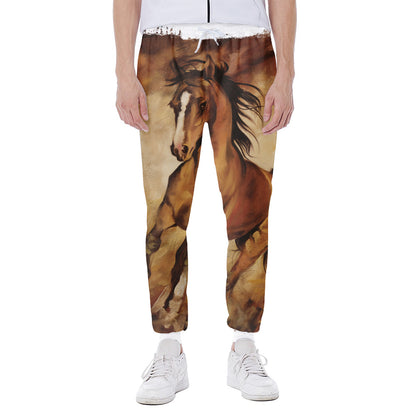 Brown Horse Painting Print Scuba Joggers