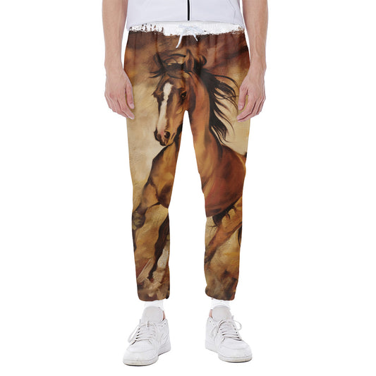 Brown Horse Painting Print Scuba Joggers