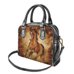 Brown Horse Painting Print Shoulder Handbag