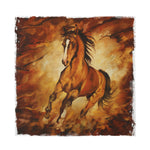 Brown Horse Painting Print Silk Bandana