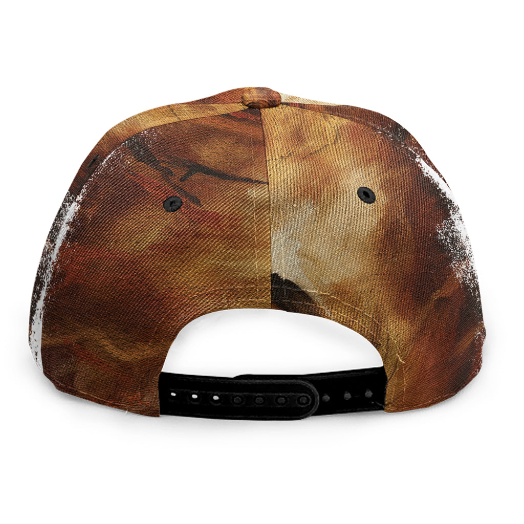 Brown Horse Painting Print Snapback Cap
