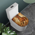 Brown Horse Painting Print Toilet Lid Cover