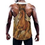 Brown Horse Painting Print Training Tank Top