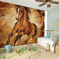 Brown Horse Painting Print Wall Sticker
