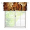 Brown Horse Painting Print Window Valance