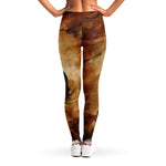 Brown Horse Painting Print Women's Leggings