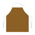 Brown Houndstooth Pattern Print Adjustable Apron