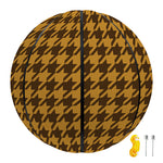 Brown Houndstooth Pattern Print Basketball