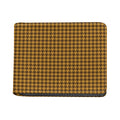 Brown Houndstooth Pattern Print Bifold Wallet