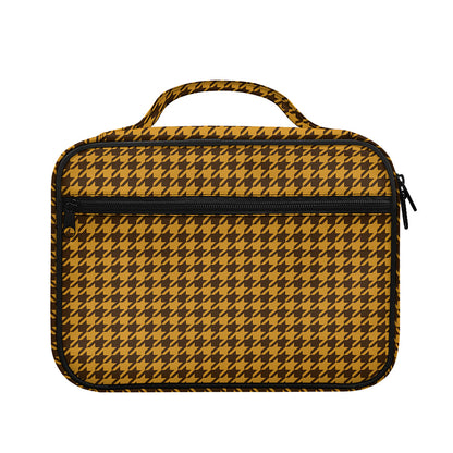 Brown Houndstooth Pattern Print Briefcase Bible Bag