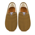 Brown Houndstooth Pattern Print Casual Shoes