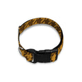 Brown Houndstooth Pattern Print Dog Collar
