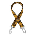 Brown Houndstooth Pattern Print Dog Seat Belt