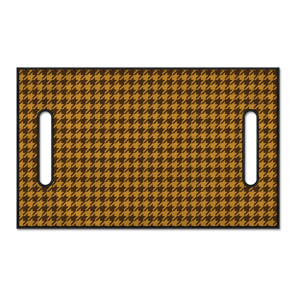 Brown Houndstooth Pattern Print Golf Cart Seat Cover