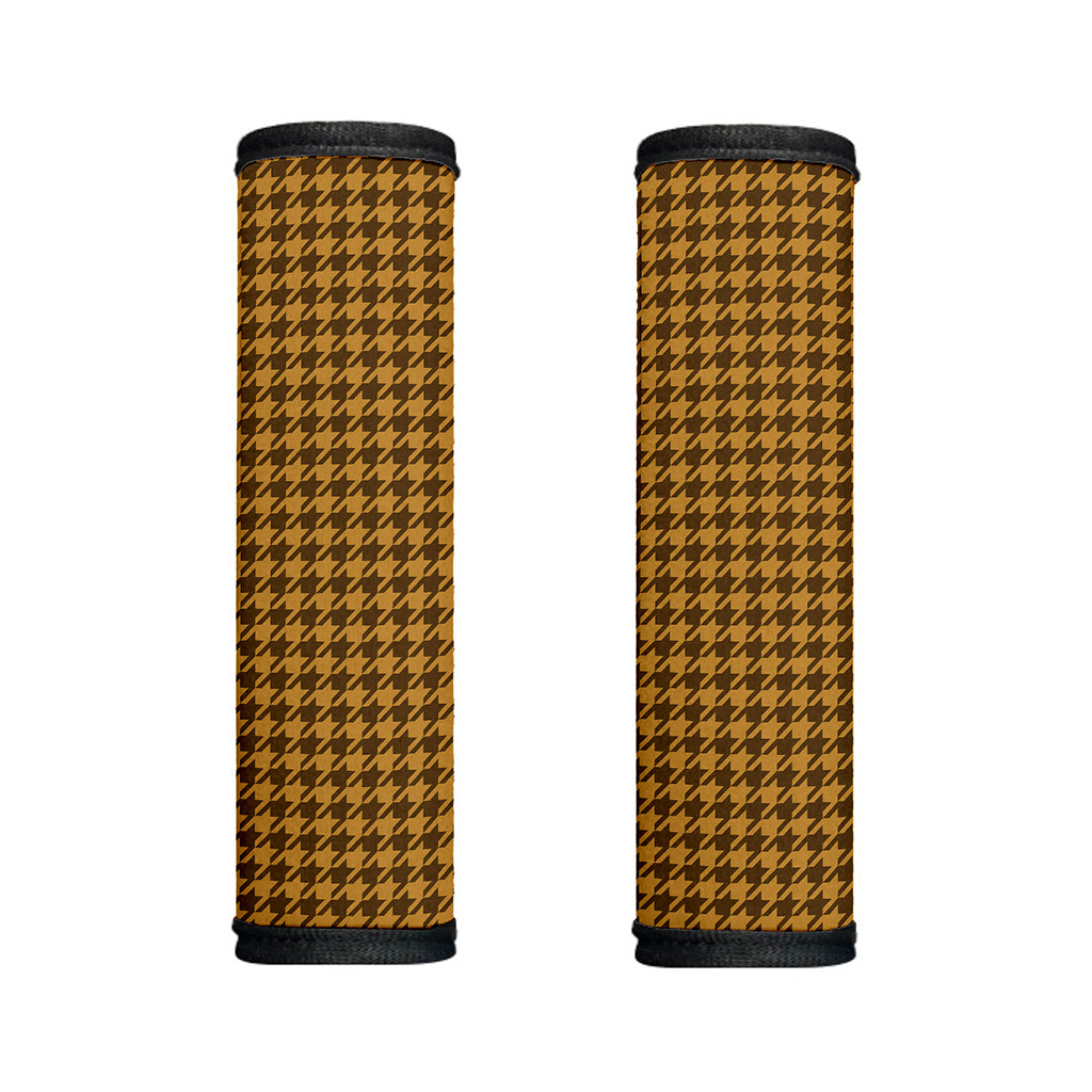 Brown Houndstooth Pattern Print Handle Covers