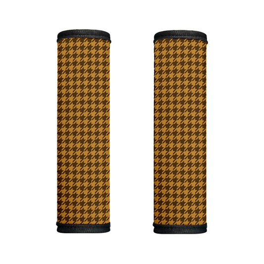 Brown Houndstooth Pattern Print Handle Covers