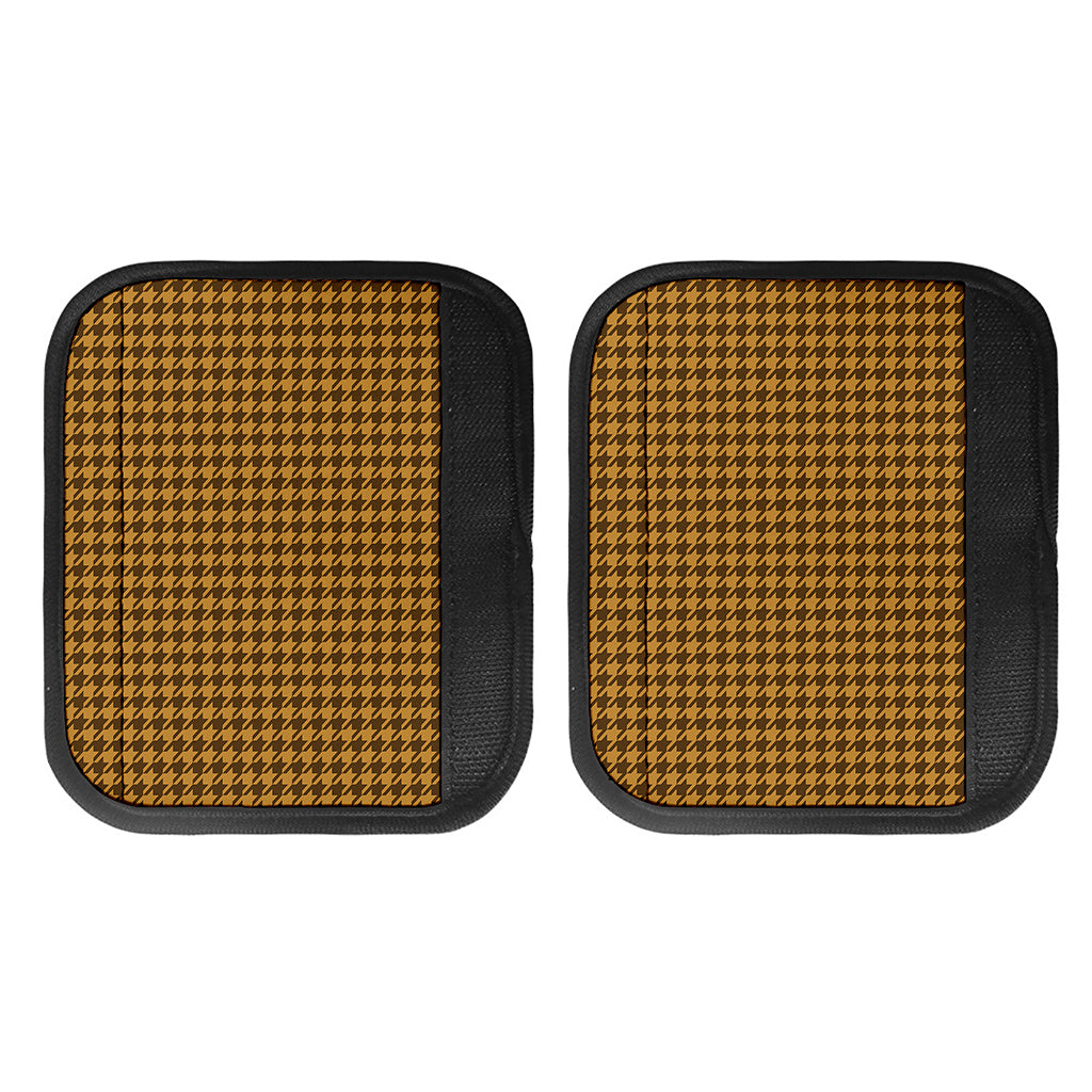 Brown Houndstooth Pattern Print Handle Covers