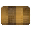Brown Houndstooth Pattern Print Indoor Door Mat