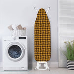 Brown Houndstooth Pattern Print Ironing Board Cover
