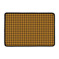 Brown Houndstooth Pattern Print Kitchen Mat