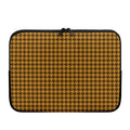 Brown Houndstooth Pattern Print Laptop Sleeve