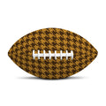 Brown Houndstooth Pattern Print Rugby Ball