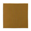 Brown Houndstooth Pattern Print Silk Bandana