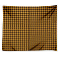Brown Houndstooth Pattern Print Tapestry
